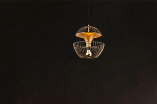 Candeeiro suspenso - Dourado e preto - 40 W