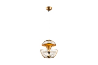 Candeeiro suspenso - Dourado e preto - 40 W