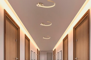 Candeeiro de teto LED Moon - Dourado - 12 W