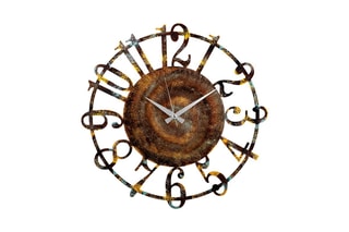 Relógio de parede Castanho e dourado