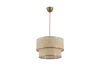 Candeeiro suspenso - Bege e dourado - 45 - 60W