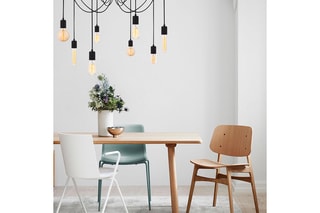 Candeeiro suspenso Kabluni - Preto - 8 x 40 W