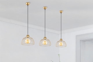 Candeeiro suspenso Kozan - Dourado - 40 W