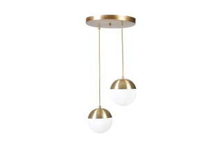 Candeeiro suspenso - Dourado - 2 x 40 W