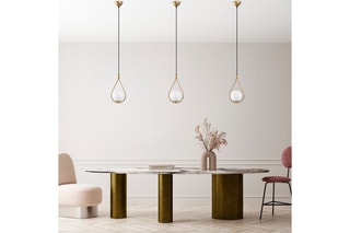 Candeeiro suspenso Mudoni - Dourado e preto - 40 W