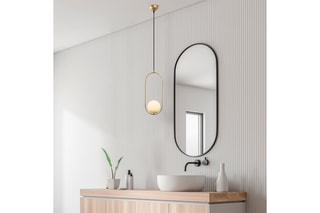 Candeeiro suspenso Mudoni - Dourado e preto - 40 W