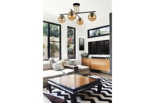 Candeeiro suspenso Oslo 4 - Dourado - 4 x 60 W