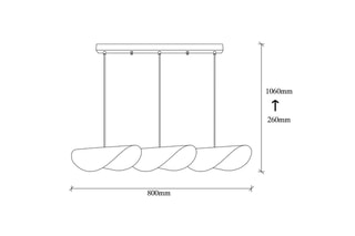 Candeeiro suspenso Sivani - Branco - 3 x 40 W