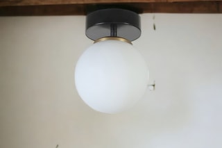Candeeiro de teto - Preto e branco - 60 W