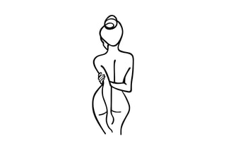 Decoração de parede Woman Body - Preto