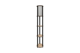 Candeeiro de pé - Imitação de nogueira - 40 W - 150 cm