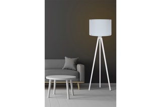Lampadaire trépied - Blanc - 60 W - 145 cm