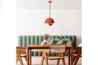 Candeeiro suspenso - Laranja - 40 W