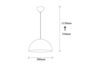 Candeeiro suspenso Sivani - Preto e dourado - 100 W