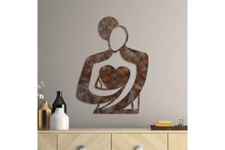 Décoration murale Rusty Hug - Marron - 70 x 52 cm