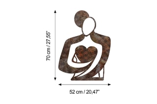 Décoration murale Rusty Hug - Marron - 70 x 52 cm