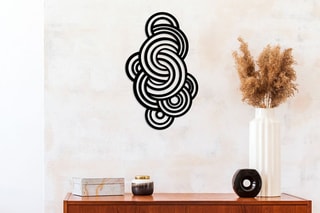 Decoração de parede Geometrical 3 - 43 x 70 cm - Preto