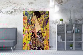 Quadro "Lady with Fan"- Gustav Klimt - 50 x 70 cm - Reprodução
