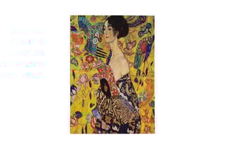 Quadro "Lady with Fan"- Gustav Klimt - 50 x 70 cm - Reprodução