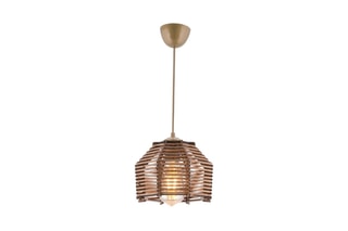 Candeeiro suspenso em bambu Sare - Castanho -­ 45 - 60 W