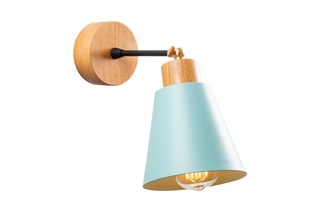 Aplique de parede Manavgat - Azul e natural - 100 W