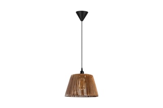 Candeeiro suspenso - Natural e preto - 45 - 60 W