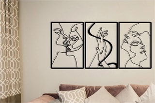 Decoração de parede The Unity Of Love - 109 x 50 cm - Preto