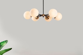 Suspension Akkas - Noir et blanc - 6 x 40 W
