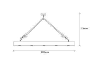 Candeeiro suspenso em madeira Erebos - Natural - 5 x 40 W