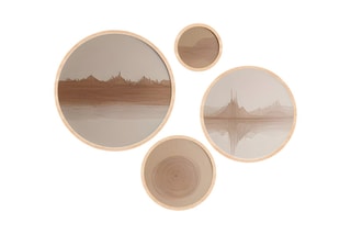 4 quadros em madeira - 45 x 45 cm / 36 x 36 cm / 27 x 27 cm / 18 x 18 cm
