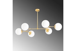 Suspension - Doré - 6 x 100 W