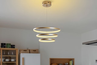 Candeeiro suspenso LED - Dourado - 28 W