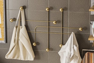 Porte-manteau - Doré - 107 x 64 x 10 cm