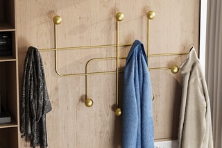 Porte-manteau - Doré - 107 x 64 x 10 cm