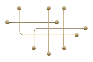 Porte-manteau - Doré - 107 x 64 x 10 cm
