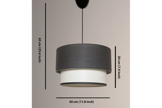 Candeeiro suspenso Tubol - Antracite - 40 W