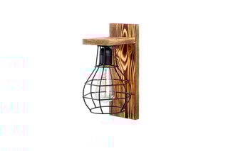 Aplique de parede Erebos - Natural - 100 W - Em madeira