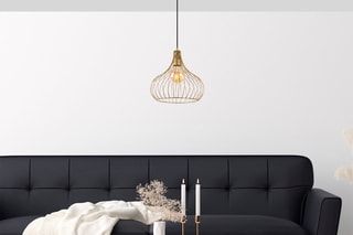 Candeeiro suspenso Teldamla - Dourado brilhante - 40 W