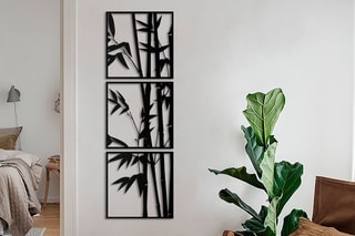 Decoração de parede Bamboo Preto
