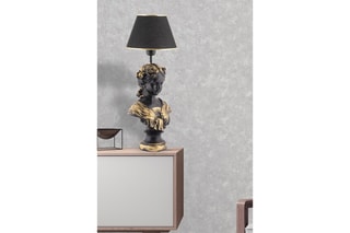 Candeeiro de mesa - Dourado e preto - 45 - 60 W