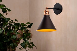 Aplique de parede Berceste - Preto e acobreado - 100 W