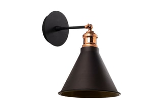 Aplique de parede Berceste - Preto e acobreado - 100 W