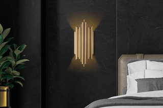Aplique de parede Reis - Dourado -