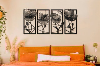 Decoração de parede Blossom - 135 x 63 cm - Preto