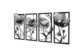 Decoração de parede Blossom - 135 x 63 cm - Preto