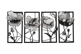 Decoração de parede Blossom - 135 x 63 cm - Preto
