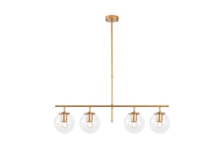 Candeeiro suspenso Roe Dourado e branco