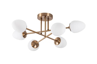 Candeeiro de teto Camflo - Bronze - 6 x 15 W