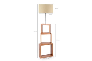 Candeeiro de pé - Creme - 60 W