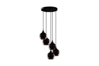 Candeeiro suspenso Smoked - Preto - 5 x 40 W